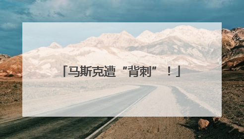 马斯克遭“背刺”！