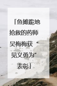 鱼摊跪地抢救的药师吴梅梅获“见义勇为”表彰
