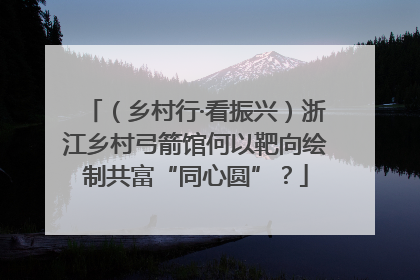 （乡村行·看振兴）浙江乡村弓箭馆何以靶向绘制共富“同心圆”？