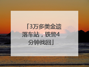 3万多美金遗落车站，铁警4分钟找回