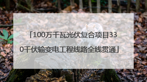 100万千瓦光伏复合项目330千伏输变电工程线路全线贯通