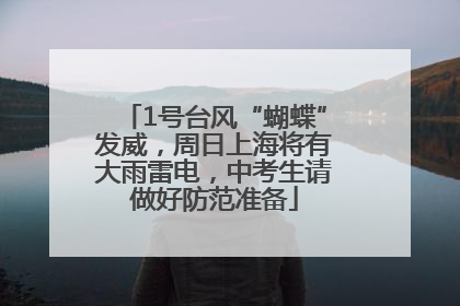 1号台风“蝴蝶”发威，周日上海将有大雨雷电，中考生请做好防范准备