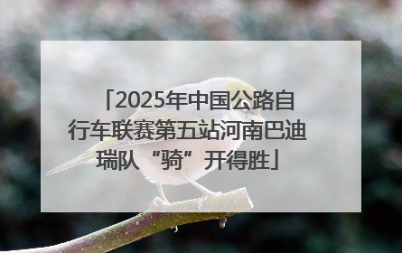 2025年中国公路自行车联赛第五站河南巴迪瑞队“骑”开得胜