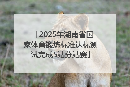 2025年湖南省国家体育锻炼标准达标测试完成5站分站赛