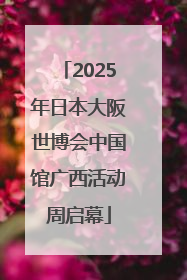 2025年日本大阪世博会中国馆广西活动周启幕