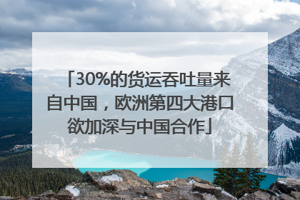 30%的货运吞吐量来自中国，欧洲第四大港口欲加深与中国合作