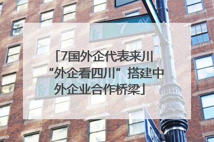 7国外企代表来川 “外企看四川”搭建中外企业合作桥梁