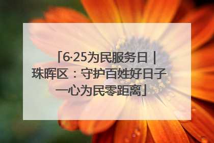 6·25为民服务日｜珠晖区：守护百姓好日子 一心为民零距离